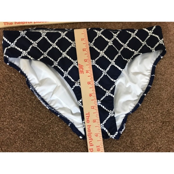 Lands' End Underwire Bikini Swimsuit 34B/36A Bottoms size S‎ Navy Twist Front - Picture 16 of 16